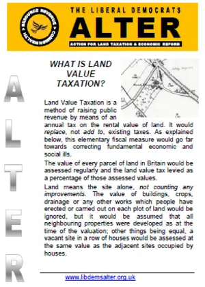 What is Land Tax  ALTER flyer to download