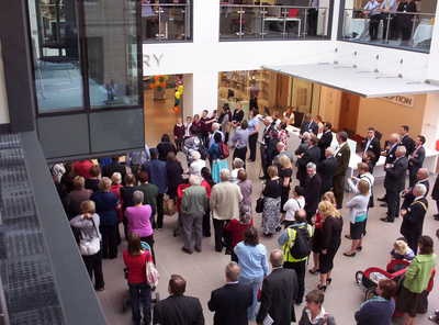Image courtesy of TC Crowds gather for the opening ceremony