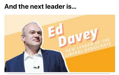 Lib Dem Leader Ed Davey